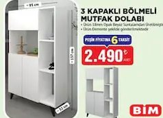 DİENNİ 3 KAPAKLI BÖLMELİ MUTFAK DOLABI fiyat ve kampanya bilgisi